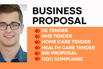 bid UK tender write bid proposal, healthcare tender, nhs care tender and cqc