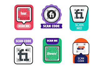 make professional qr code design with logo in custom frame