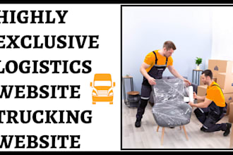 design logistics website trucking dispatch freight cargo moving company website