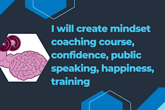 create mindset coaching course confidence public speaking, happiness training
