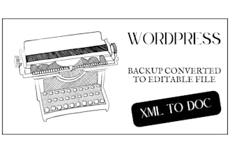 convert your XML wordpress backup file into a docx file