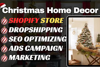 christmas home decor shopify store, holiday home decor website