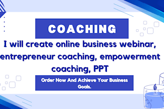 create online business webinar, entrepreneur training, empowerment presentation