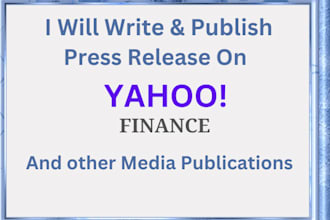 publish your press release on yahoo finance