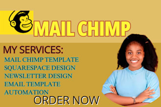 design mailchimp newsletter automation email campaign squarespaces wix website