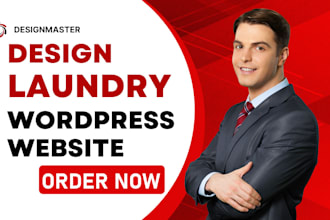 design exclusive laundry wordpress website dry cleaning service website