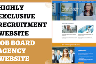 design recruitment website staffing website job board agency website