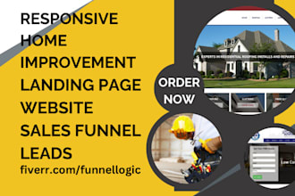 design home improvement landing page remodeling website contractor sales funnel