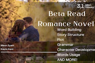 beta read your romance novel fantasy young adult