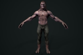 be your 3d character model,2d to 3dmodel,game ready creature,non humanoid sculpt