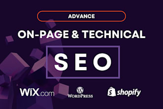 do complete onpage SEO technical optimize for wordpress shopify wix