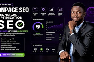 do complete onpage SEO technical optimize for wordpress shopify wix