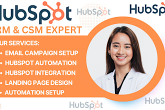 setup hubspot CRM groove pages, do list segmentation, data cleaning