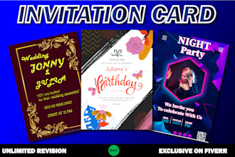 design creative and unique birthday card, event poster, party invitation