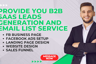 provide you b2b saas leads generation and email list service