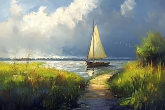 do environment concept art, fantasy landscape illustration