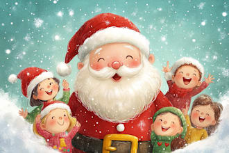 do christmas caricatures, winter holidays cartoons