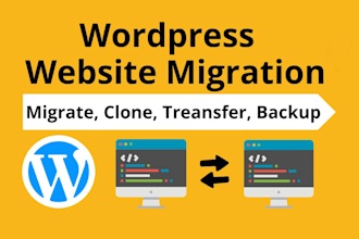 first wordpress migration, transfer backup and clone your site in 1 hours