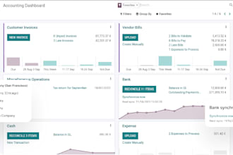provide odoo erp accounting module setup, customization, and bookkeeping