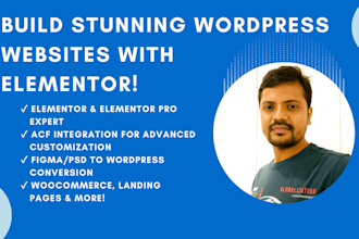 create wordpress website with elementor and acf or elementor pro