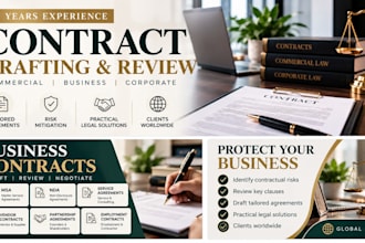 draft and review contracts and commercial agreements