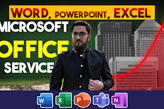 professional excel dashboard, excel pivot table, word and power point tasks