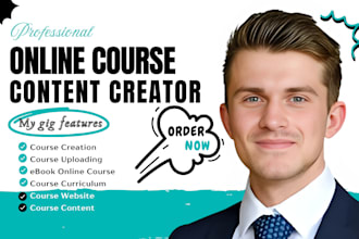 create high ticket online course content course curriculum, lesson plan workbook
