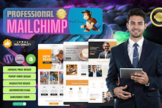 design mailchimp email template and newsletter