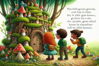 create children story book illustration and kids book illustration design