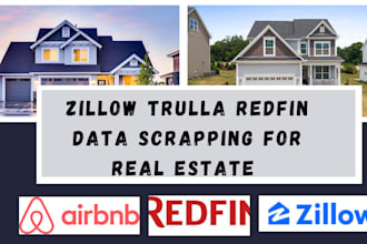 scrape zillow, realtor, redfin, and airbnb for real estate leads