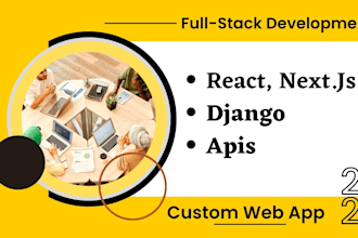 do web saas application react next js django api pwa development