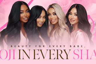 redesign hair extension shopify store spa beauty website hair extension website