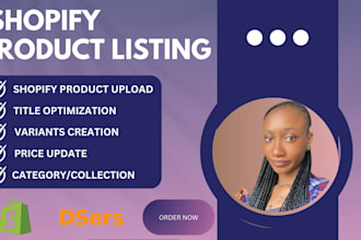 do shopify product listing, bulk upload, SEO optimization