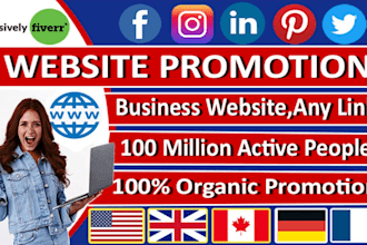 promote your website link, affiliate share link, blog, product or any business
