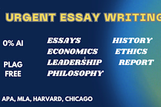 write essays, summaries, philosophy, psychology, history n economics