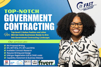 find active rfp, rfq government contract and write bid proposal tender writing