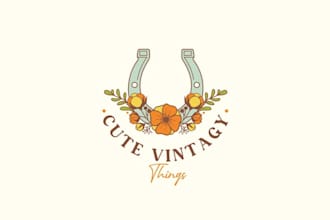 design cute vintage shop little western logo