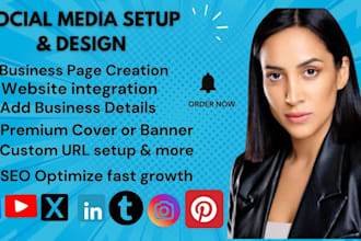 setup facebook business page, instagram, youtube, social media accounts, tiktoks