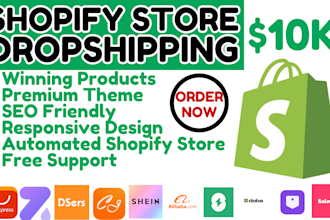 design shopify store upload product via zendrop eprolo spocket temu shein doba
