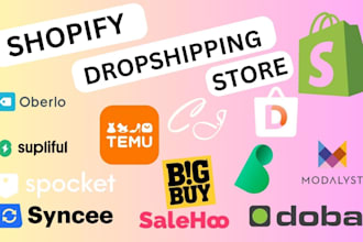 create shopify dropshipping store via autods dh gate dropshipman bdroppy eprolo