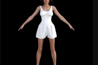 remake 3d character, retopologize mesh, sfm model,glb model, nsfw rig, animation