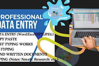 do data entry, typing, retyping, copy and paste