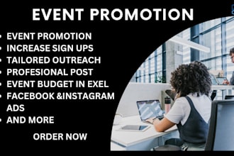 do USA event marketing, event setup, webinar promotion, tiktok promotion