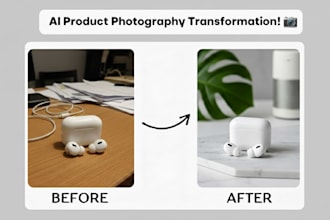 do ai photoshoot , create realistic product photography