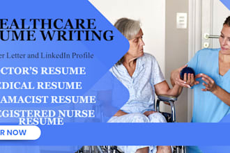 write and edit ats medical resume for registered nurse, healthcare