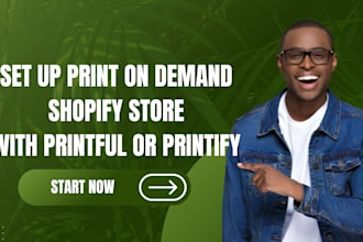 set up print on demand shopify store with printful printify