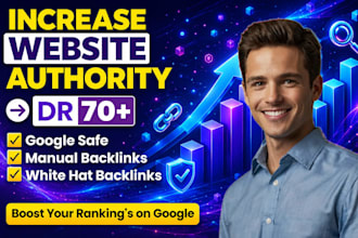 increase ahrefs dr 70 plus with high quality backlinks