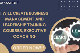 create business management and leadership training courses, executive coaching