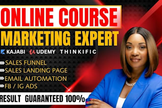 promote udemy kajabi podia teachable thinkific online course promotion funnel