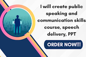 create public speaking and communication skills course, speech delivery, PPT